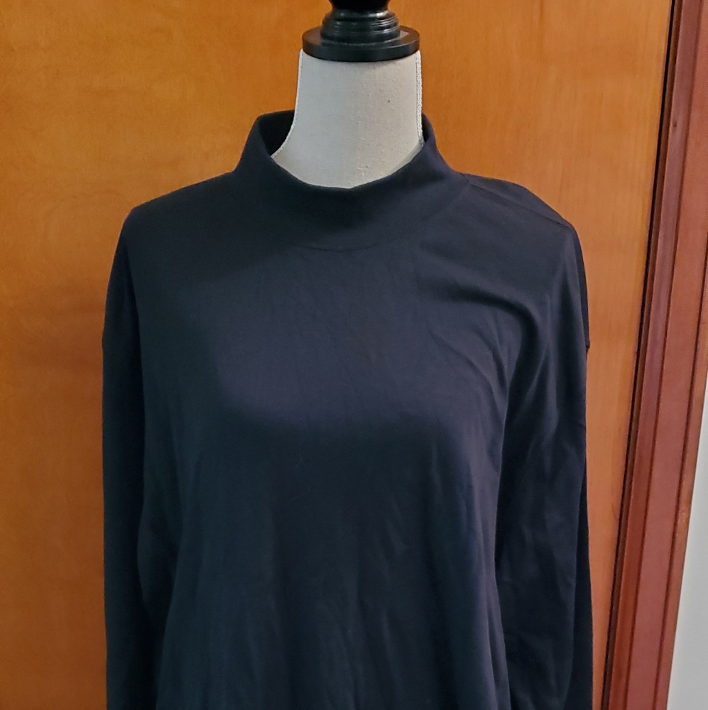 NWOT Mens Black St John's Bay Mock Turtleneck size XL